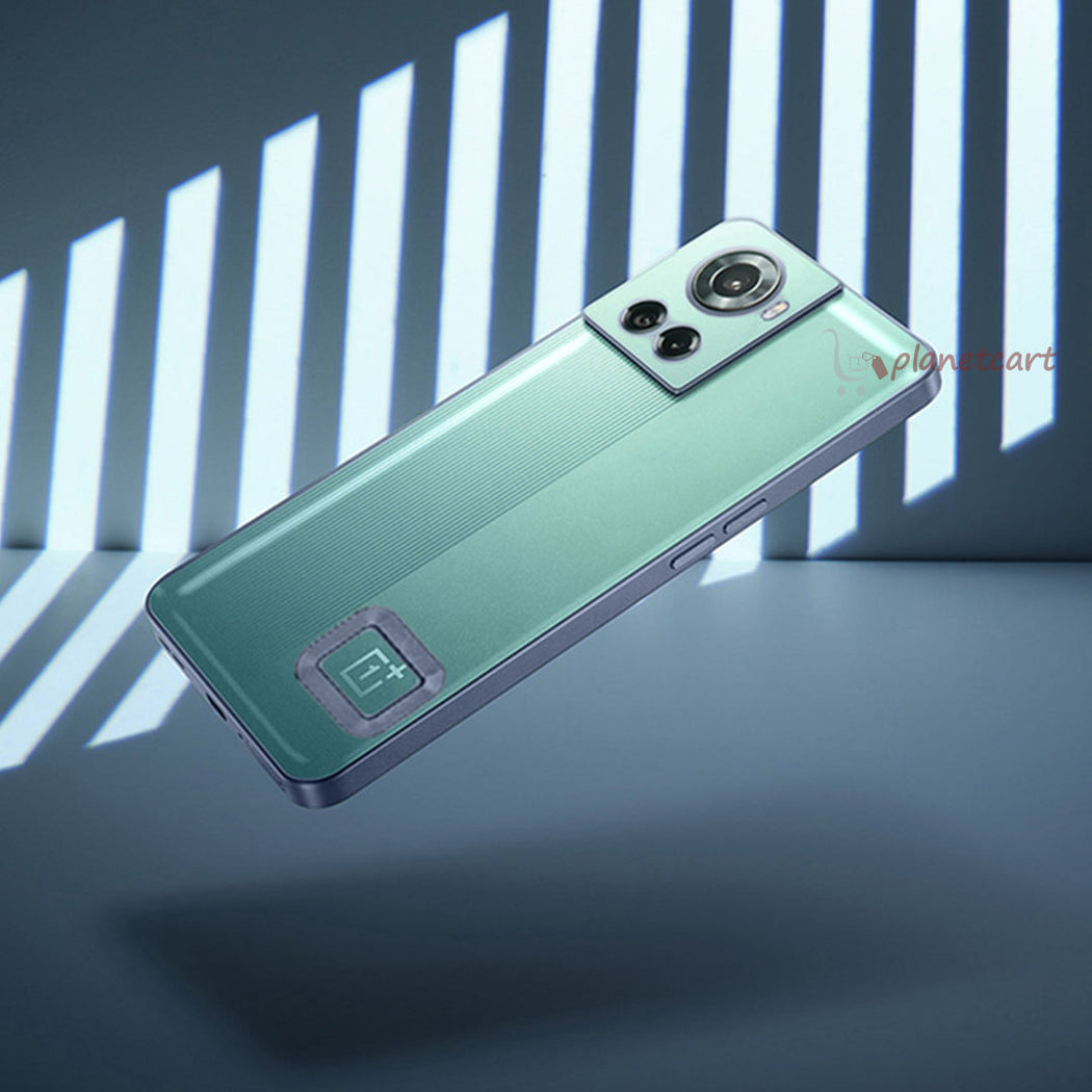 The Premium Electroplated Square Silicon Clear Camera Protection Back Case Cover For OnePlus 10R