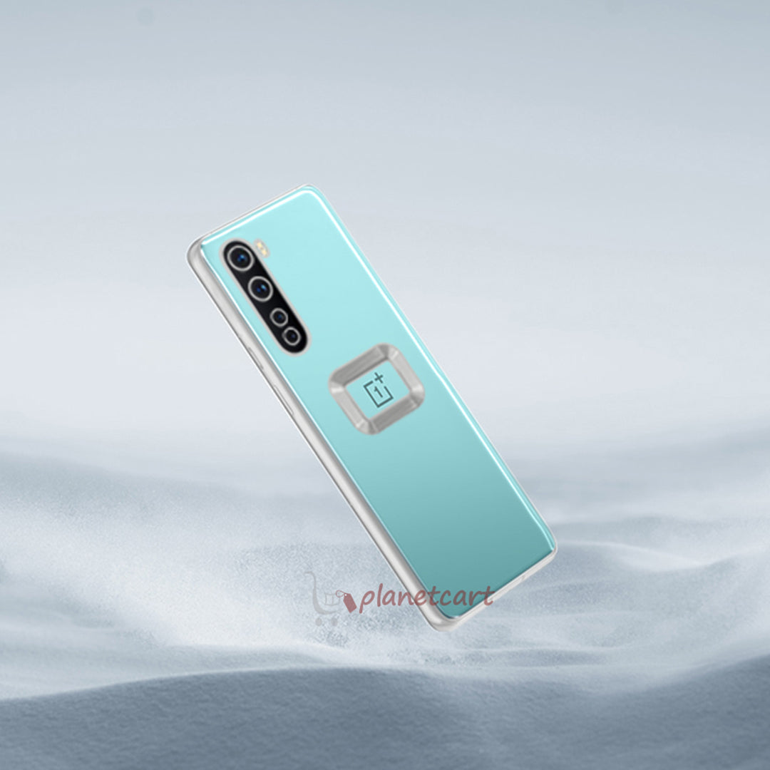 Premium Electroplated Square Silicon Clear Logo Cut  Back  Cover For Oneplus Nord