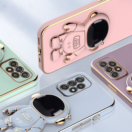 Astronaut Luxurious Gold Edge Back Case For Samsung Galaxy A33