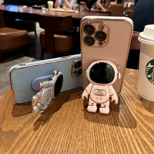 Astronaut Luxurious Gold Edge Back Case For iPhone 12 Pro