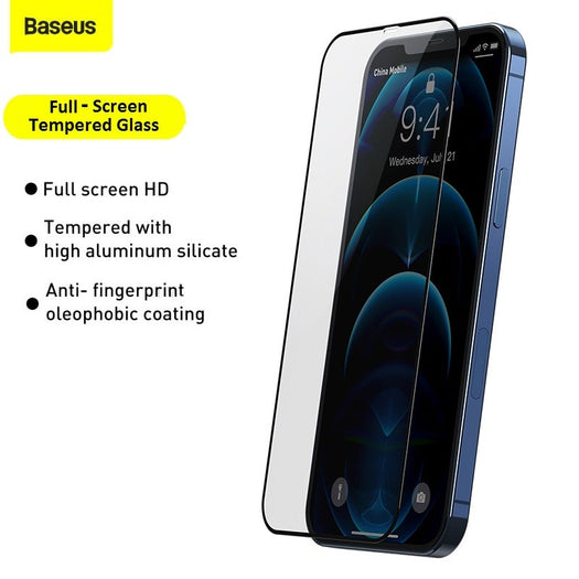 Baseus 0.3mm Full-screen and Full-glass Tempered Glass for iPhone 12 Pro Max