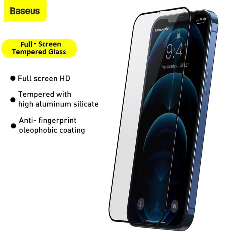 Baseus 0.3mm Full-screen and Full-glass Tempered Glass for iPhone 12 Pro Max