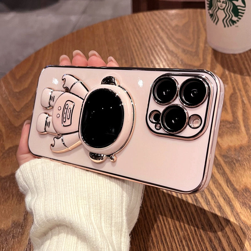 Astronaut Luxurious Gold Edge Back Case For iPhone 13 Pro