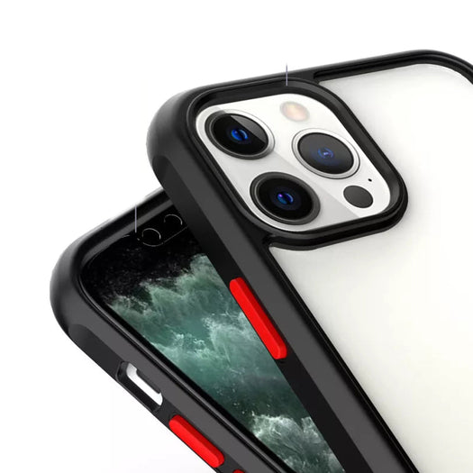 Anti-knock Shockproof Transparent Heavy Duty Bumper TPU + PC Back Case Cover for iPhone 13 Pro - Premium Cases