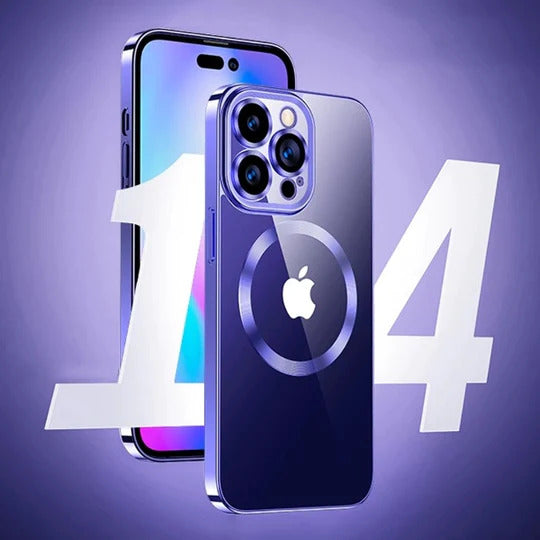 The Luxury Square Silicon Magsafe Clear Case With Camera Protection For iPhone 14