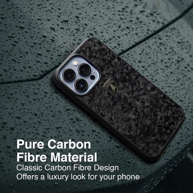 Huracan D14 Genuine Forged Carbon Fiber Lamborghini Case for Apple iPhone 14 Pro Max