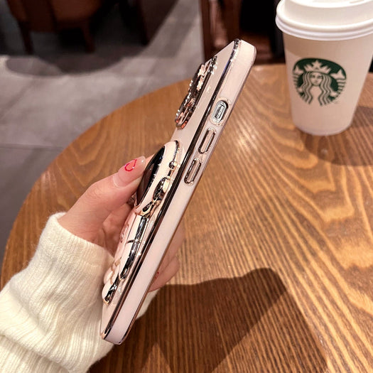 Astronaut Luxurious Gold Edge Back Case For iPhone 12