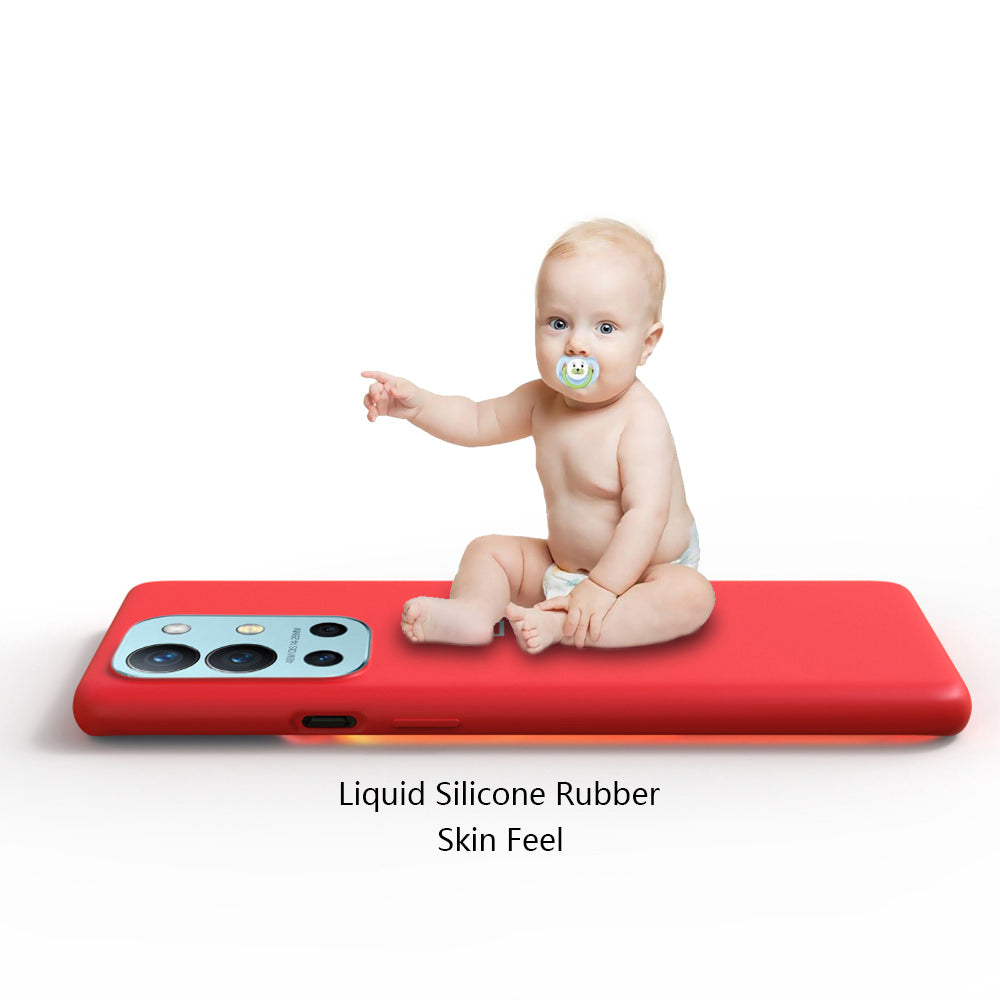 Premium Liquid Silicone Back Case Cover For OnePlus 9R