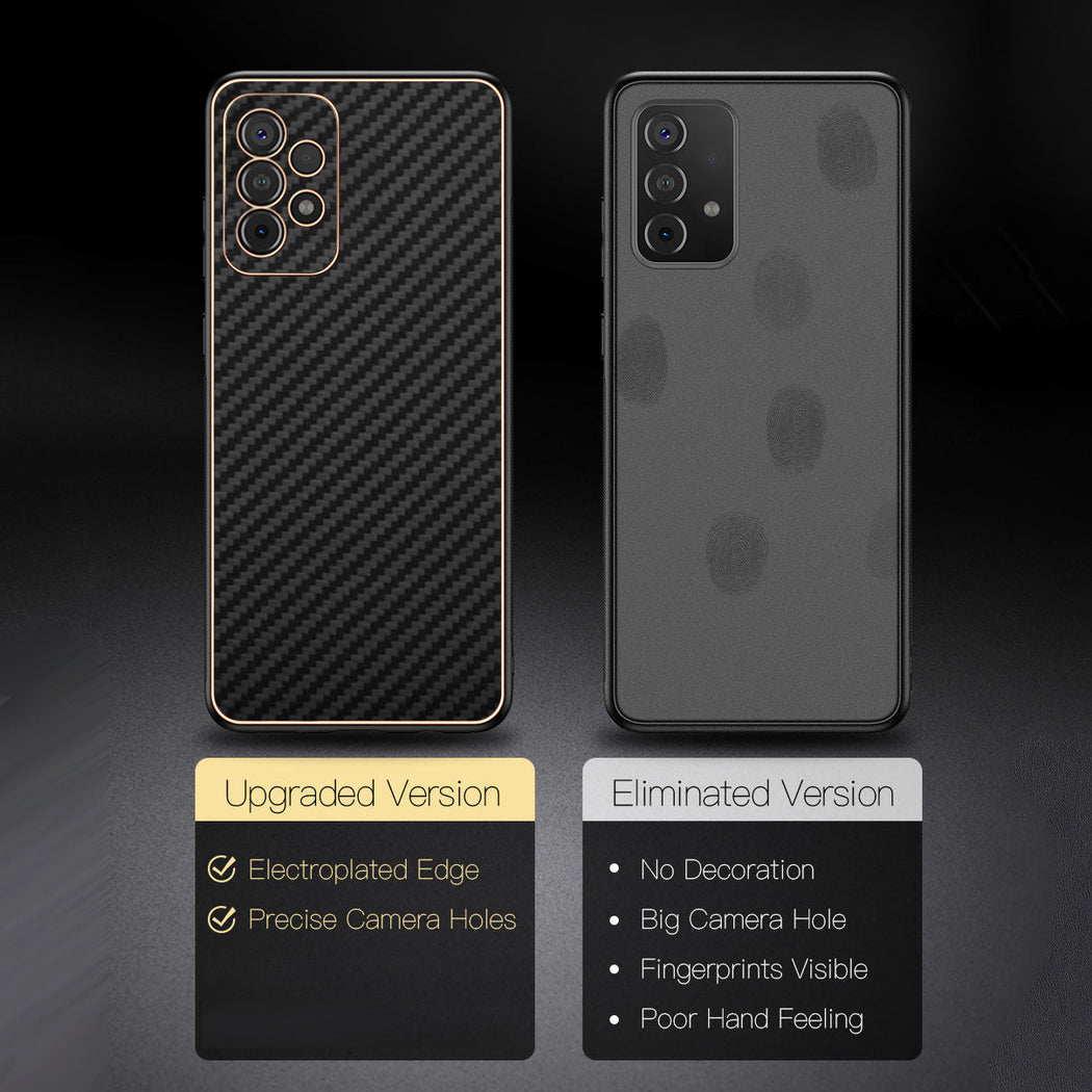 Luxury Carbon Fiber Ptemium Back case for Samsung Galaxy A72 - Premium Cases