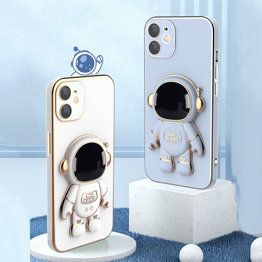 Astronaut Luxurious Gold Edge Back Case For iPhone 12 Pro