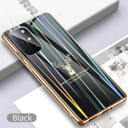 Gradient Deer Glass Back Case For Oneplus