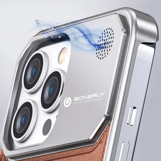 Premium Metallic Leather Case For iPhone 16 Series