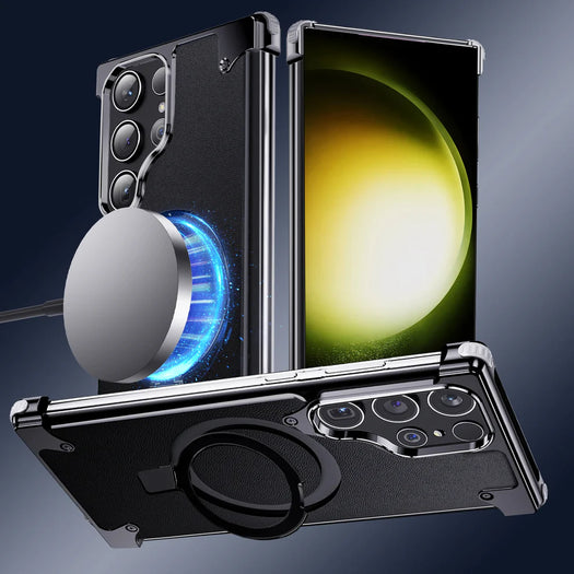 Metal Armor Kickstand Case For Samsung S24 Ultra