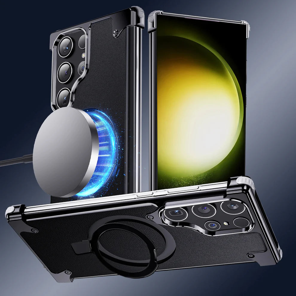 Metal Armor Kickstand Case For Samsung S24 Ultra