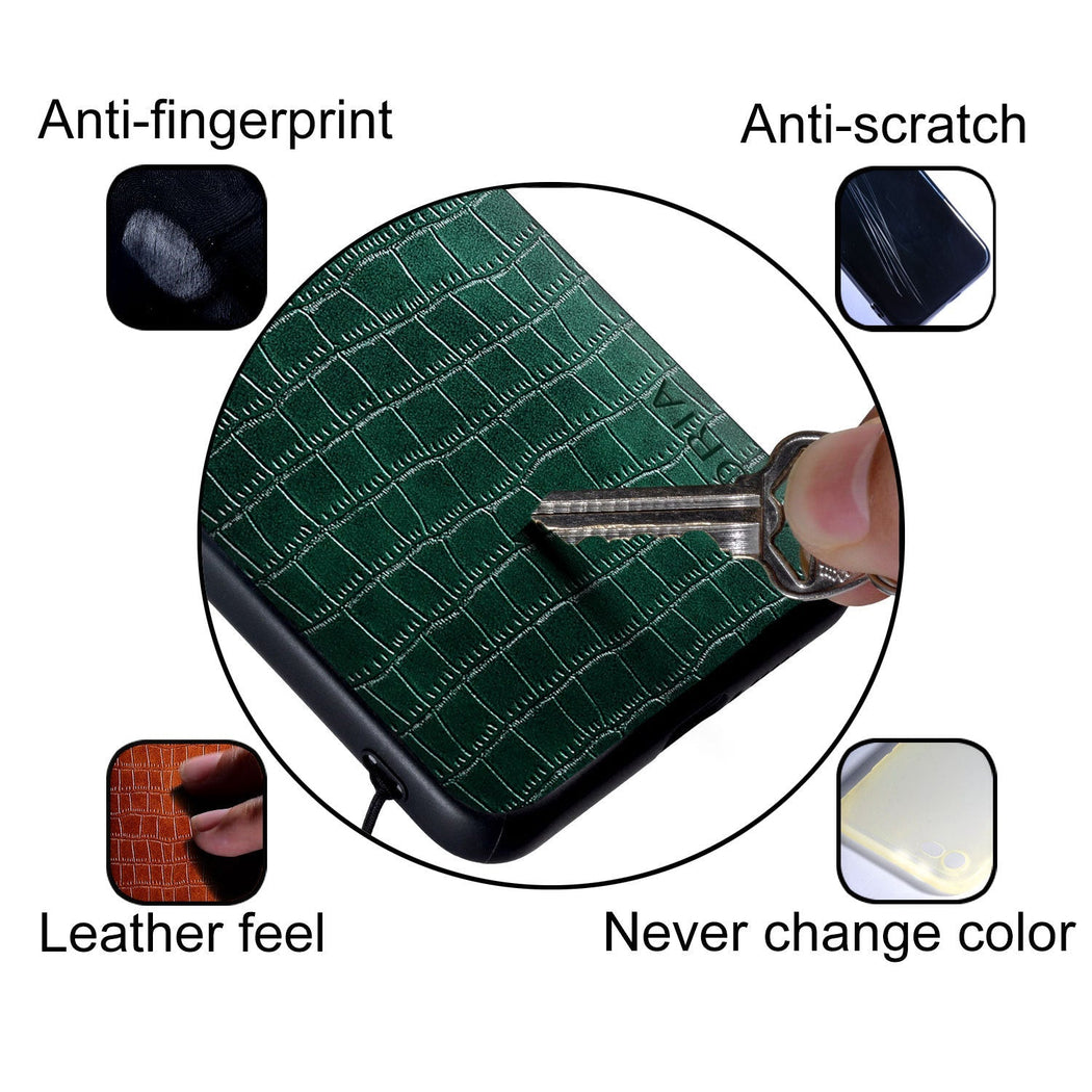 Premium Luxury Crocodile Leather Pattern Back Case for Samsung Galaxy Z Flip 3