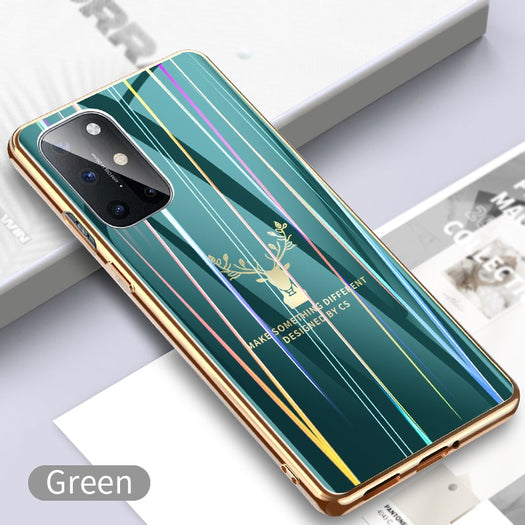 Gradient Deer Glass Back Case For Oneplus 8T - planetcartonline