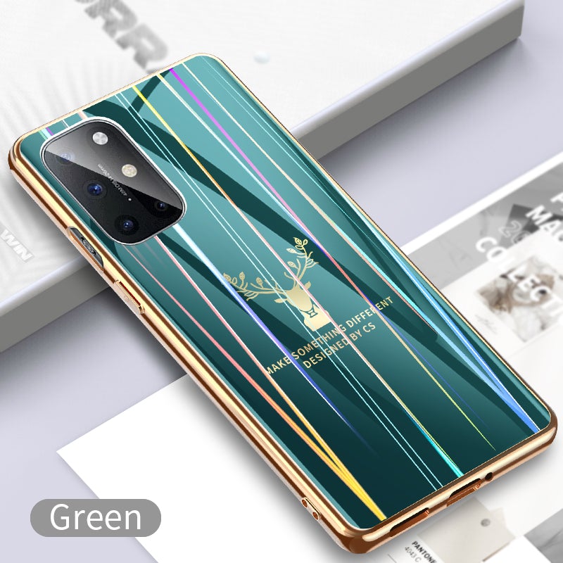 Gradient Deer Glass Back Case For Oneplus 8T - planetcartonline