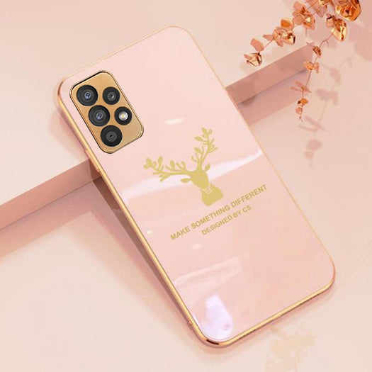 Luxury Electroplated Silicon Deer Back Case For Samsung Galaxy A52 - planetcartonline