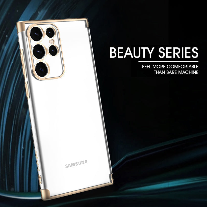 Luxury Transparent Clear Back TPU Case For Samsung Galaxy S22 Plus - Premium Cases