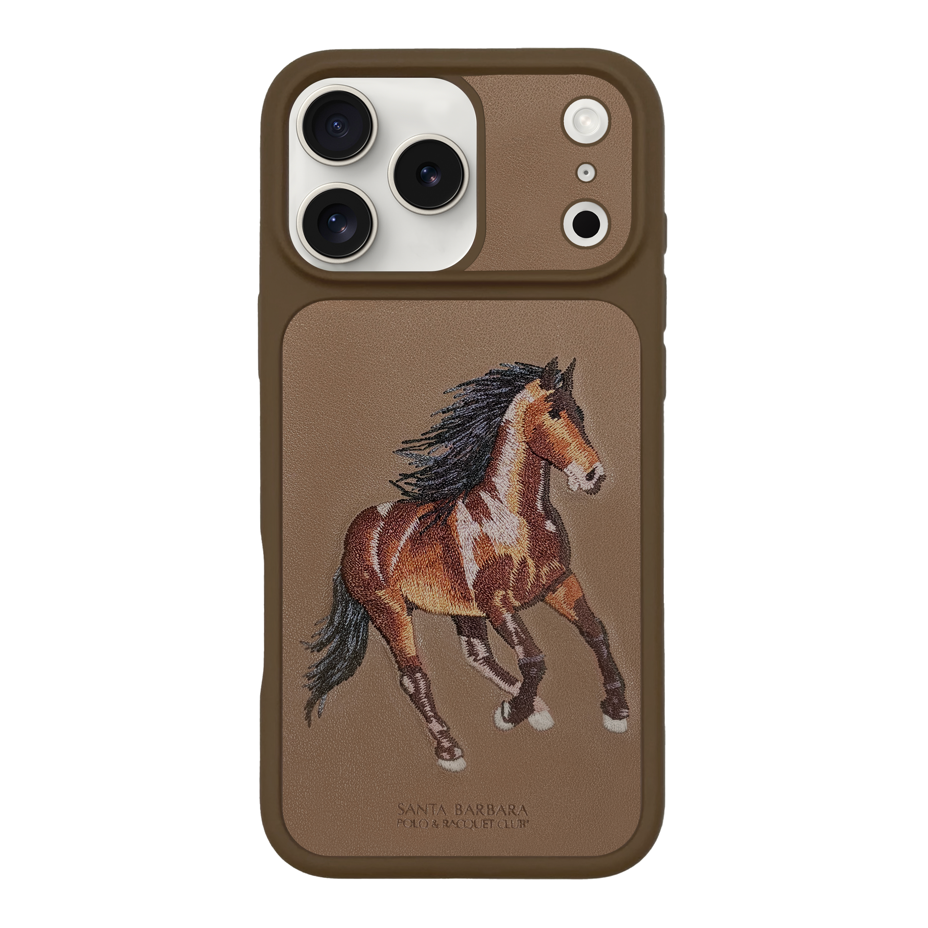 Horse Emoidery Boris Santa Barbara Case For iPhone 17 Series