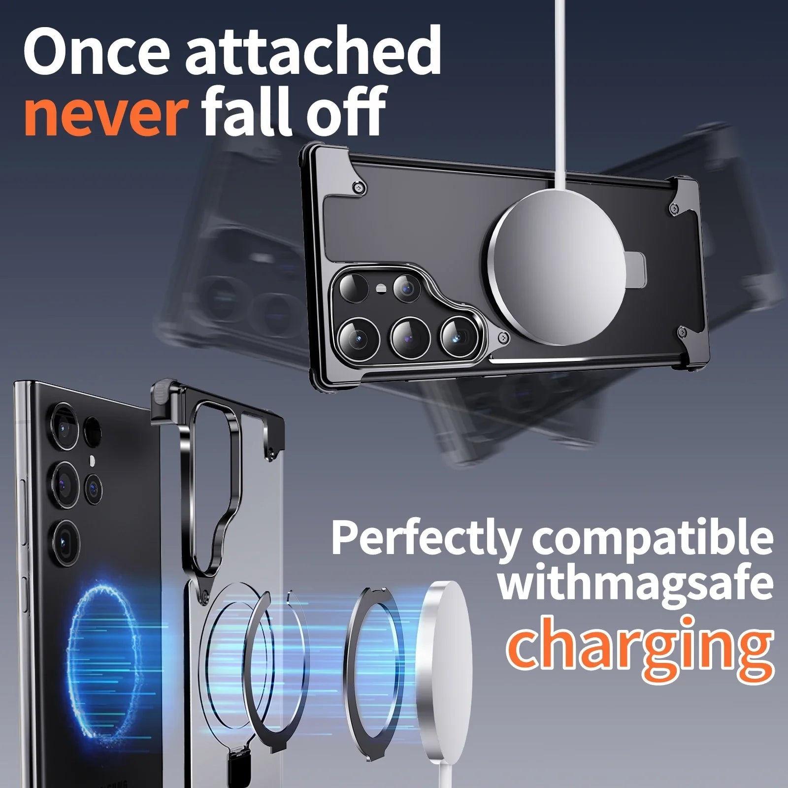 Magsafe Metal Frame Case For Samsung Galaxy S24 Ultra