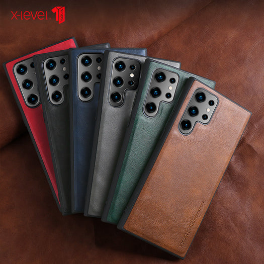 Luxury Leather Back Case For Samsung S23 Ultra