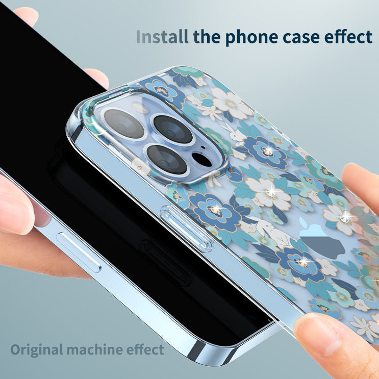 Kingxbar Brilliant Series Pc Flower Tpu Case For iPhone 13 - Premium Cases