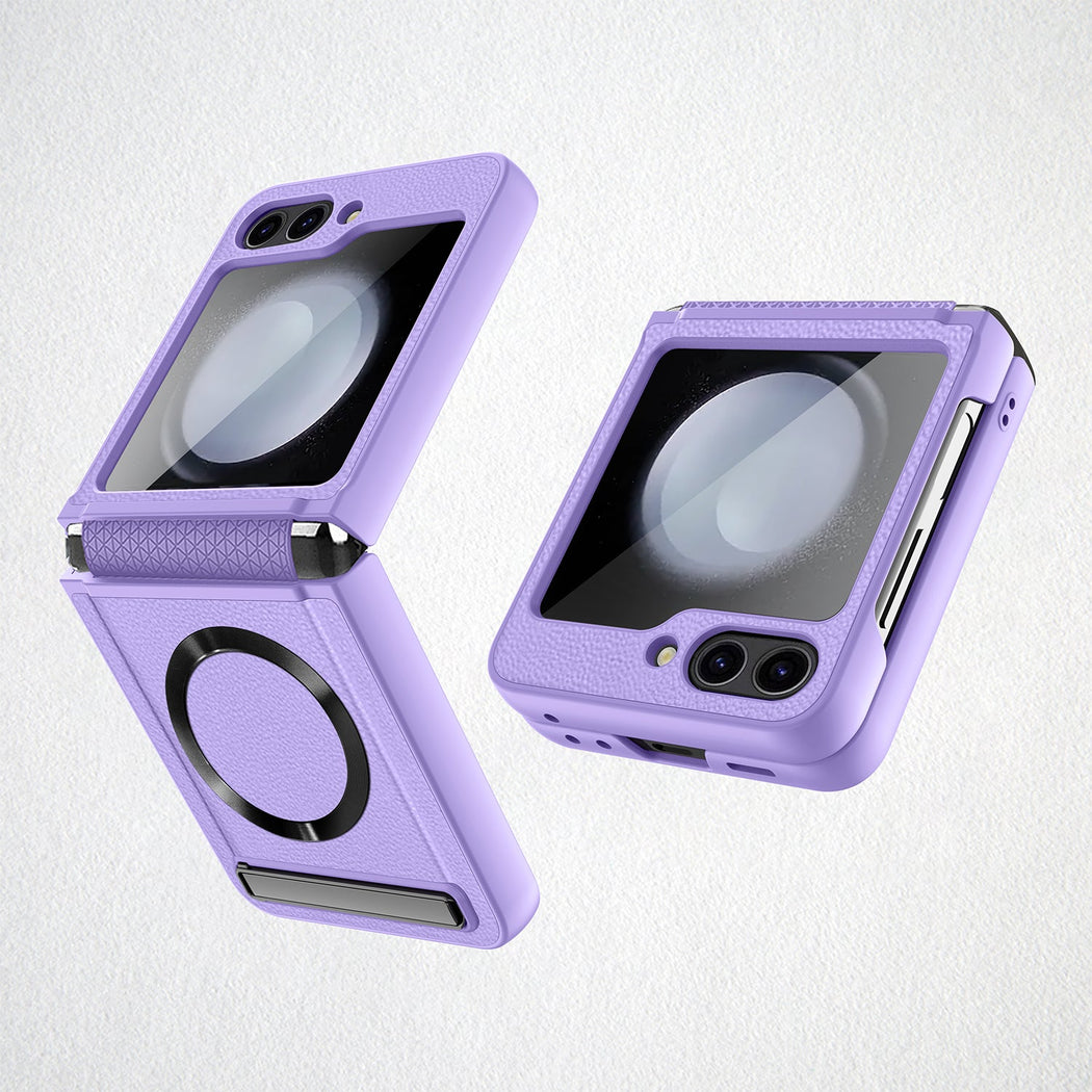 Luxury Leather Magsafe Back Case for Samsung Galaxy Z Flip 5