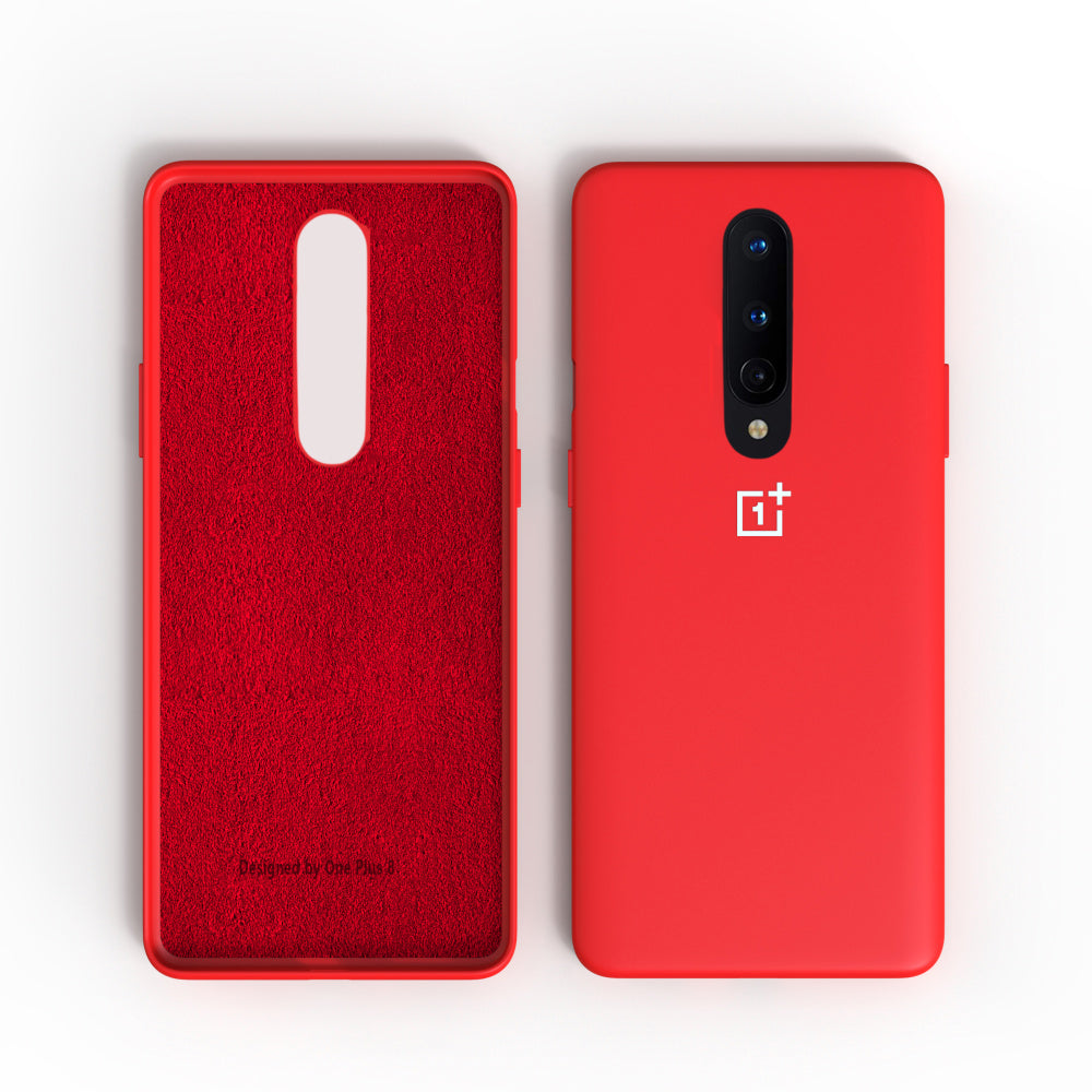 Premium Liquid Silicone Back Case Cover For OnePlus 8