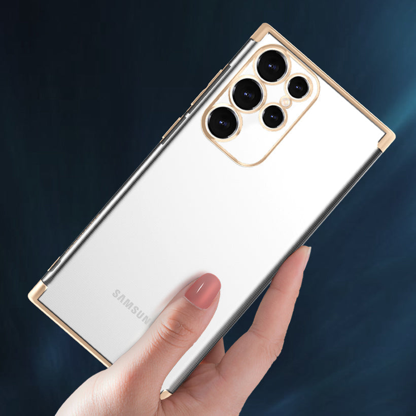 Luxury Transparent Clear Back TPU Case For Samsung Galaxy S22 - Premium Cases