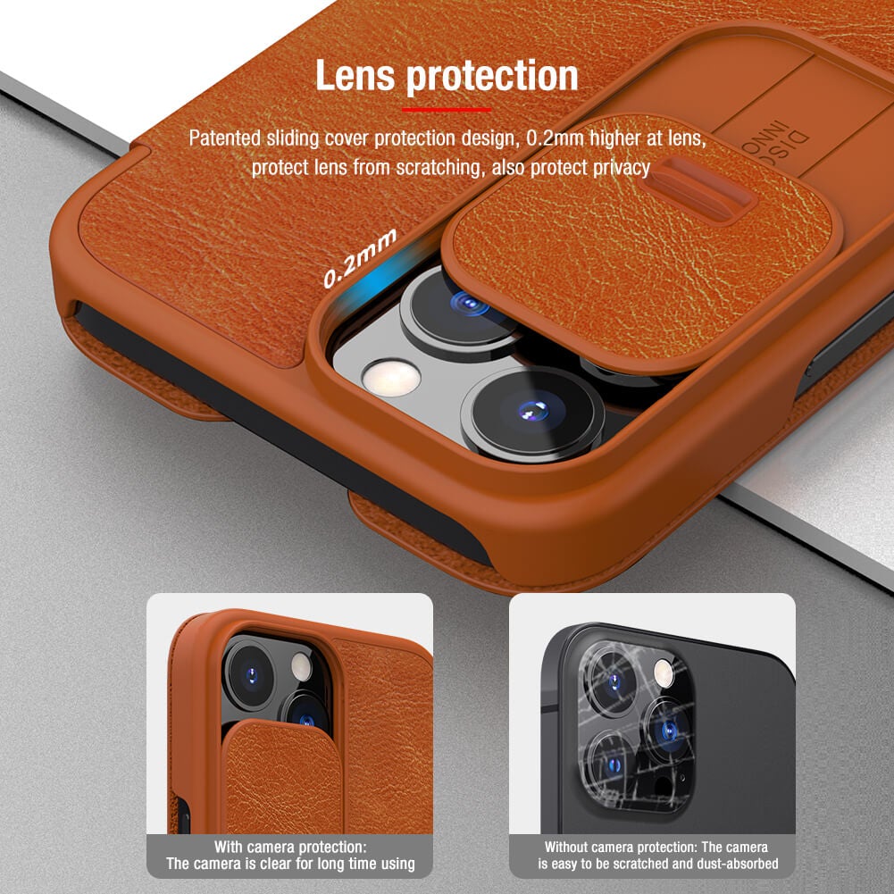 Nillkin Qin Leather Flip Case For iPhone 13 Pro Max - planetcartonline