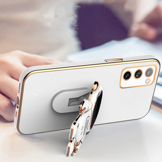 Astronaut Luxurious Gold Edge Back Case For Samsung Galaxy S20 FE