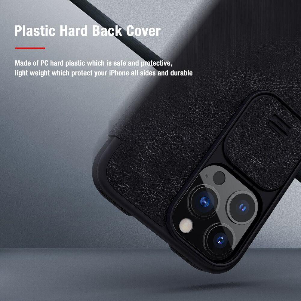 Nillkin Qin Leather Flip Case For iPhone 13 Pro - planetcartonline
