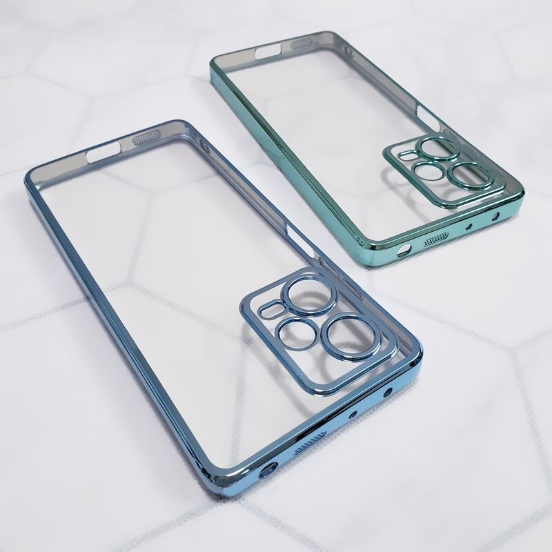 Premium Electroplated Square Silicon Clear Back Case For Oneplus 10R