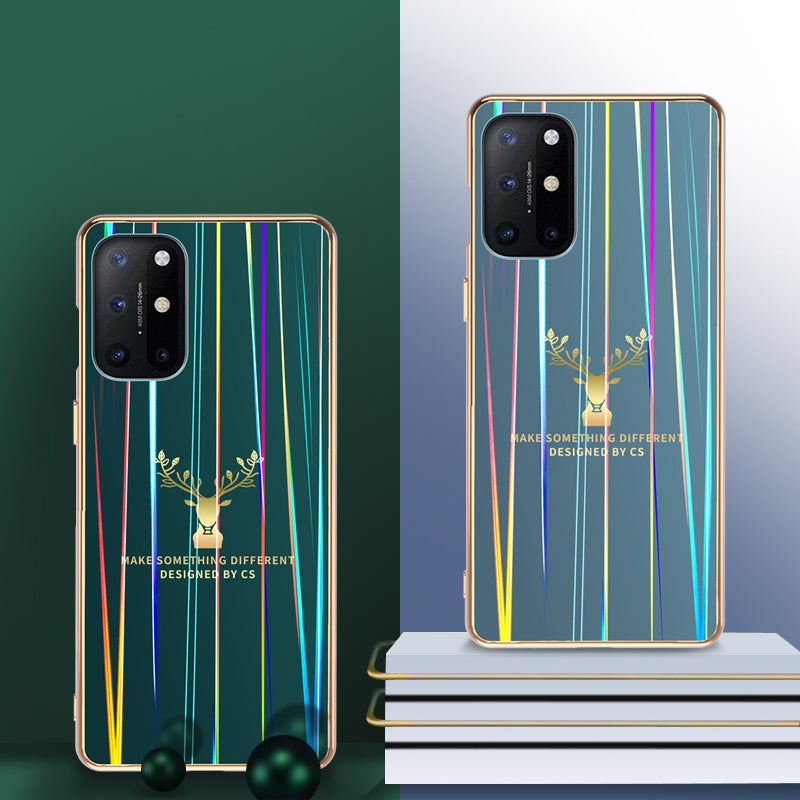 Gradient Deer Glass Back Case For Oneplus 8T - planetcartonline