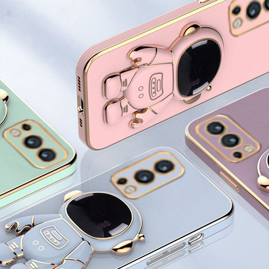 Astronaut Luxurious Gold Edge Back Case For OnePlus Nord 2