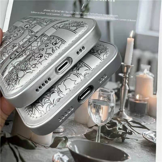Premium Trendy Shockproof Puffer Back Case Cover for iPhone 13