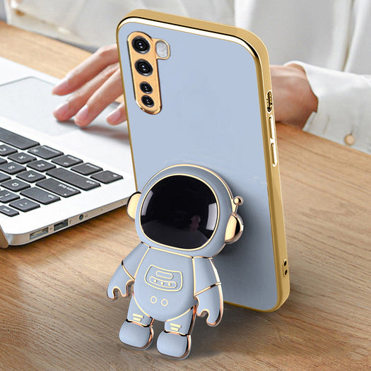 Astronaut Luxurious Gold Edge Back Case For OnePlus Nord