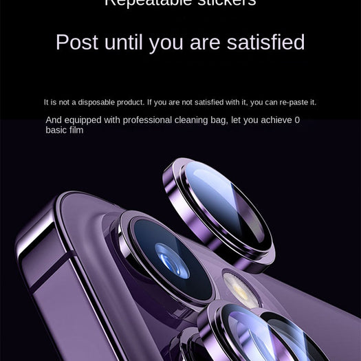 Ring Metal Camera Lens Protector Glass For iPhone 14 Pro Max
