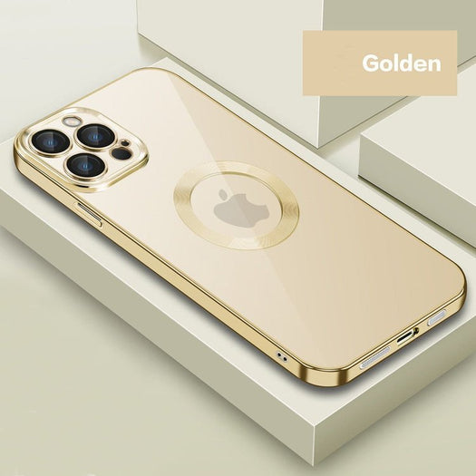 The Premium Electroplated Square Silicon Clear Camera Protection Back Case Cover For iPhone 13 Pro Max