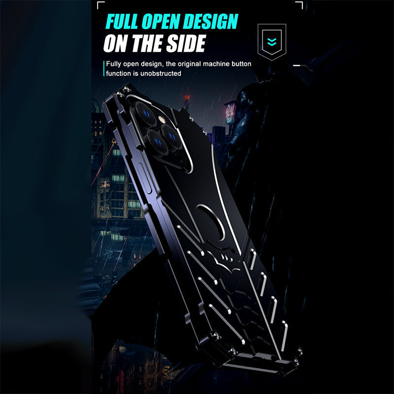 Batman Premium Luxury Metal Phone Case with Bat Stand for iPhone 13 Pro