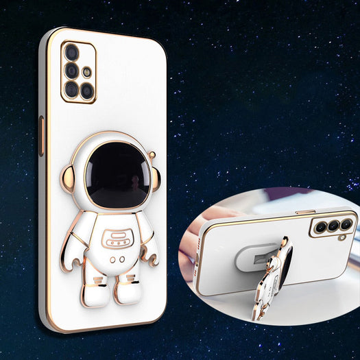 Astronaut Luxurious Gold Edge Back Case For Samsung Galaxy M51