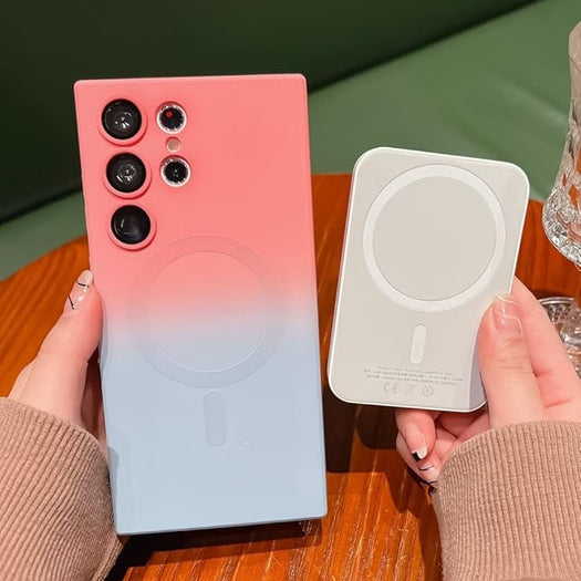 Multicolour MagSafe Soft Silicone Shockproof Case Cover For Samsung Galaxy S22 Ultra