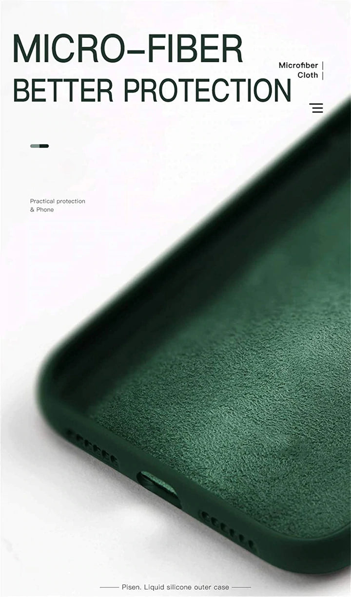 Liquid Silicon Soft Protective Case With Camera Protector For Samsung Galaxy A72