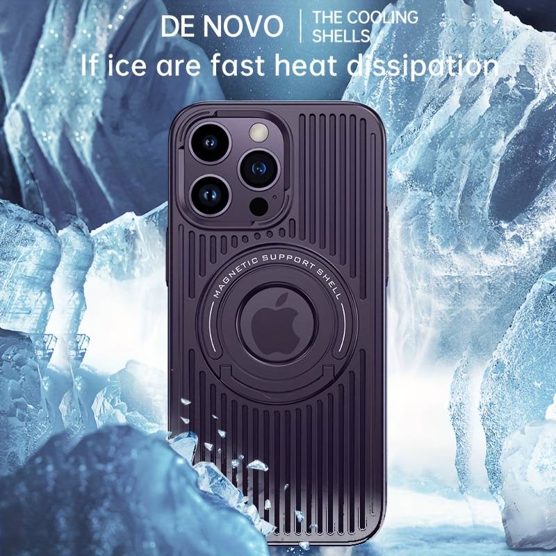 Frosted Magnetic Integrated Heat Dissipation Case For iPhone 15 Pro Max