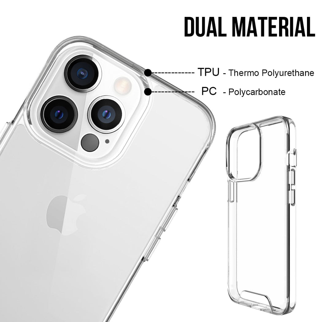 Crystal Clear Transparent Shockproof TPU Back Case For Apple iPhone 15