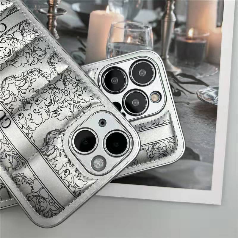 Premium Trendy Shockproof Puffer Back Case Cover for iPhone 13 Pro