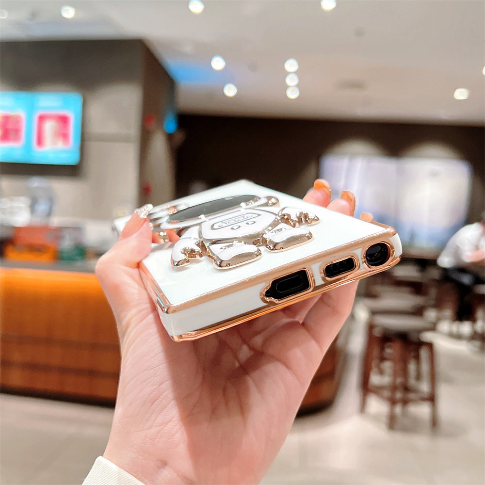 Astronaut Luxurious Gold Edge Back Case For Samsung Galaxy S21 Ultra