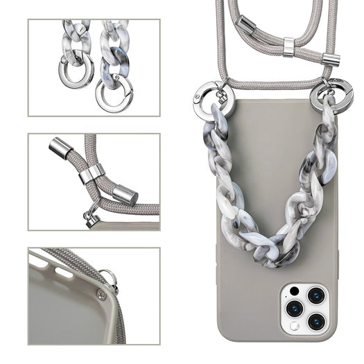 Premium Silicone Crossbody Detachable Straps Lanyard Girlish Case for Apple iPhone 13 Pro Max