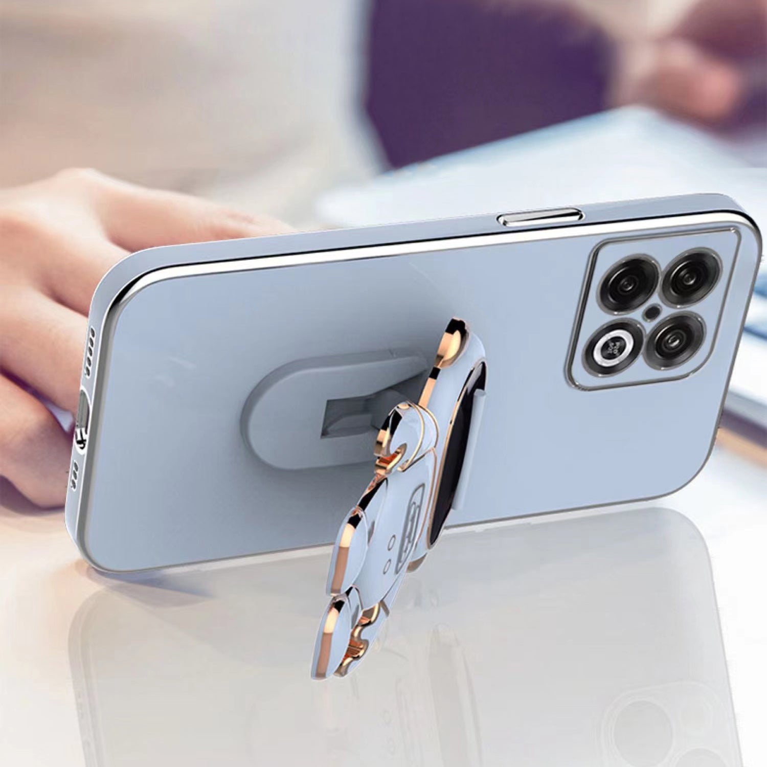 Astronaut Luxurious Gold Edge Back Case For OnePlus Series